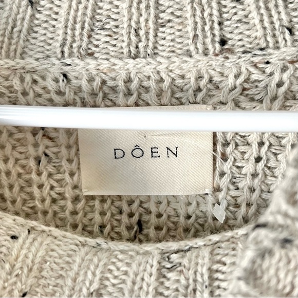 DOEN Lulu Alpaca Knit Ribbed Sweater in Oatmeal Sz S - Picture 4 of 7